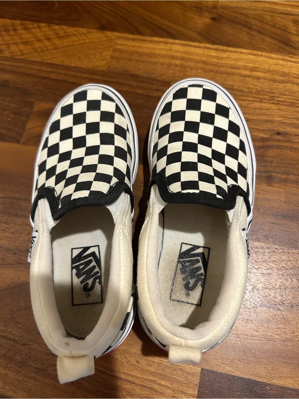 Vans Kids Checkerboard Slip-On Sneakers - Black & White